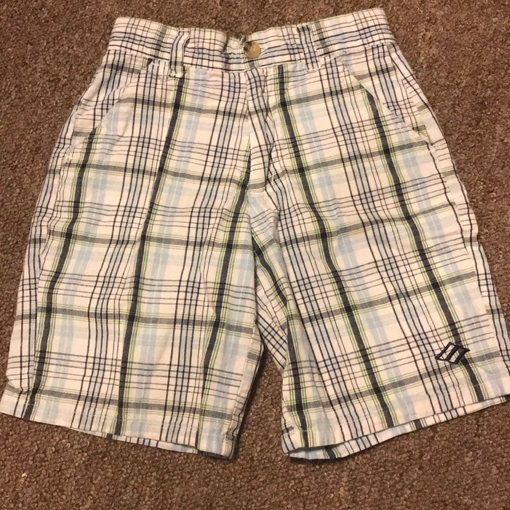 blue striped plaided shots size S Boys